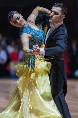 Minsk, Beyaz Rusya-Şubat 14, 2015: Profesyonel dans çift p