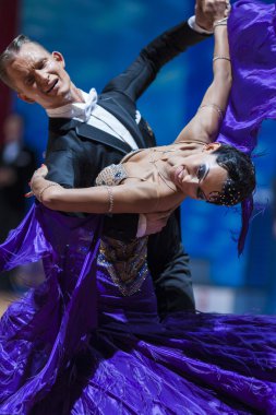 Minsk, Beyaz Rusya-Şubat 14, 2015: Profesyonel dans çift a