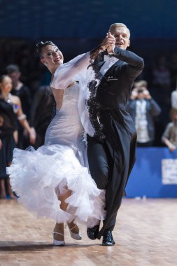 Minsk, Beyaz Rusya-Şubat 14, 2015: Tanımlanamayan profesyonel dans