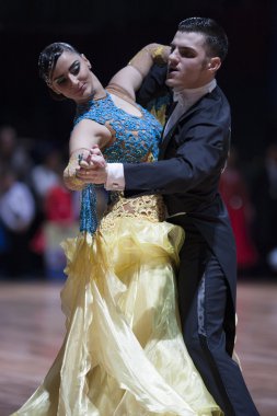 Minsk, Beyaz Rusya-Şubat 14, 2015: Profesyonel dans çift p