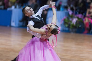 Minsk, Beyaz Rusya-Şubat 14, 2015: Baboshin Anton ve Milovido