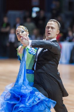 Minsk, Beyaz Rusya-Şubat 15, 2015: Divtsov Dmitrii ve Gribkova M