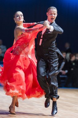 Minsk, Beyaz Rusya-Şubat 15, 2015: Kolodieiev Yurii ve Gonçarov