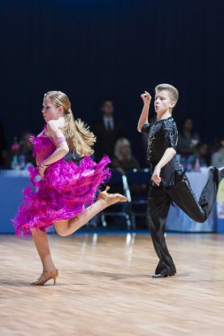 Minsk, Beyaz Rusya-Şubat 15, 2015: Tanımlanamayan profesyonel dans