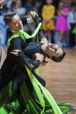 Minsk, Beyaz Rusya-Şubat 15, 2015: Tanımlanamayan profesyonel dans