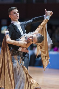 Minsk, Beyaz Rusya-Şubat 15, 2015: Tanımlanamayan profesyonel dans