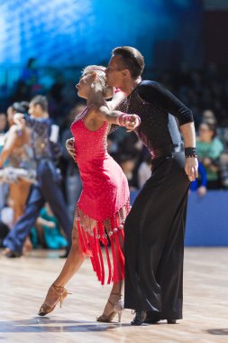 Minsk, Beyaz Rusya-Şubat 15,2015: Kosyakov Egor ve Belmach Anat