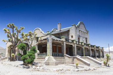 Hayalet şehir Rhyolite eski tren istasyonu, Nv hayalet Tow terk