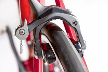 Bicycle Concept. Closeup of the Professional Front Brakes.