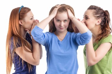 Girlfriends and Friendship Concept. Three Young caucasian Girlfr