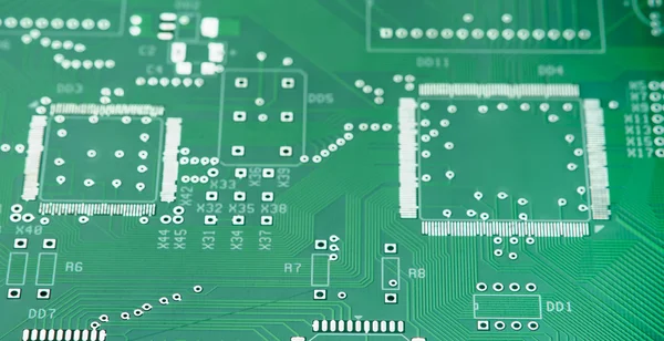 Closeup Shot of New Printed Circuit Board.