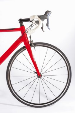 Bicycle Concept. Partial View of Front Part of Professional Road Bike