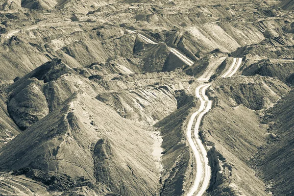 土壌層杭、石炭の鉱山 — ストック写真