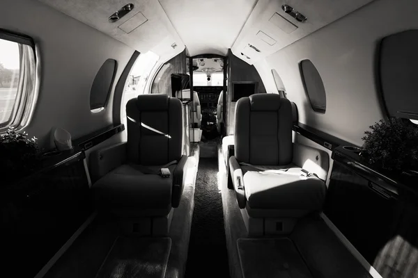 Flugzeuginnenraum der Luxusklasse — Stockfoto