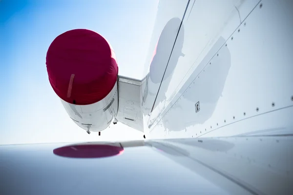 Ein Detail der Flugzeugturbine — Stockfoto