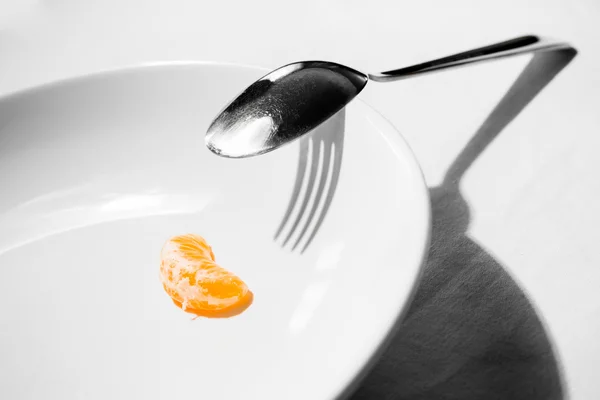 Mandarin sur l'assiette — Photo