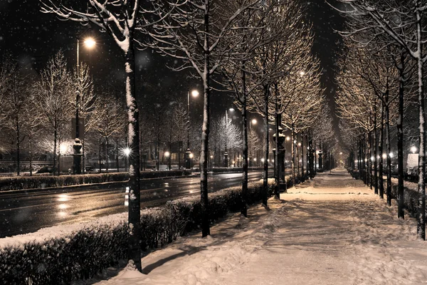 Paisagem urbana de inverno — Fotografia de Stock