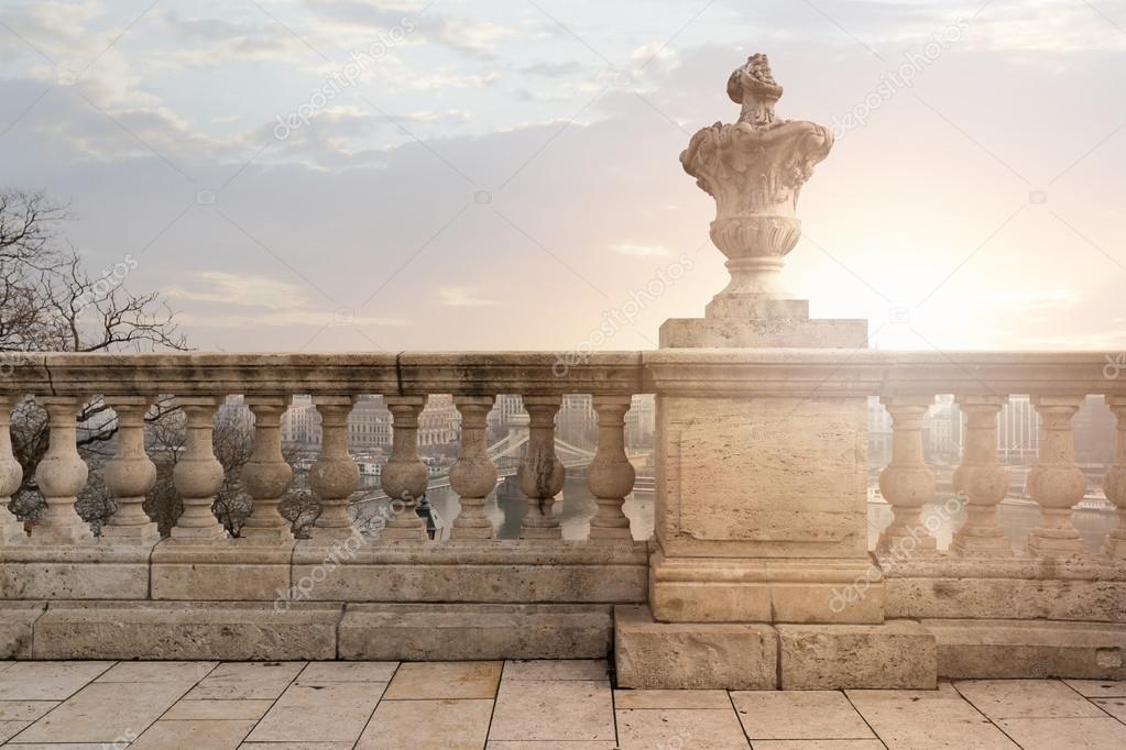 old stone columns