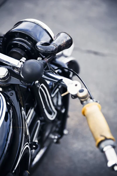 Nära detalj av en gammal Tysk motorcykel — Stockfoto