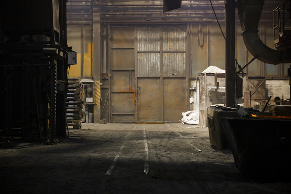 Industrial metal gate — Stock Photo, Image