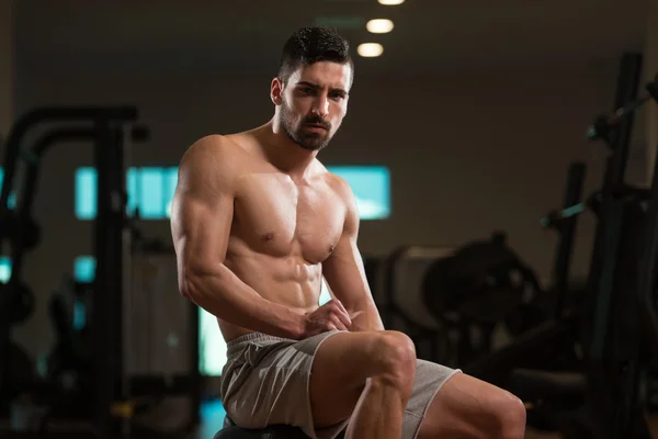 Portrait Of A Handsome Man Resting At Gym — Stock Photo, Image