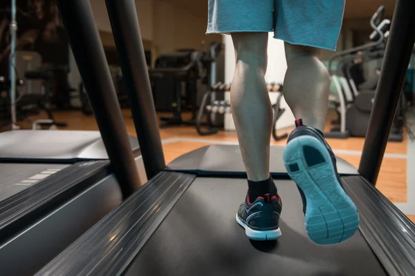 Exercising On A Treadmill Close-Up — Stock Photo, Image