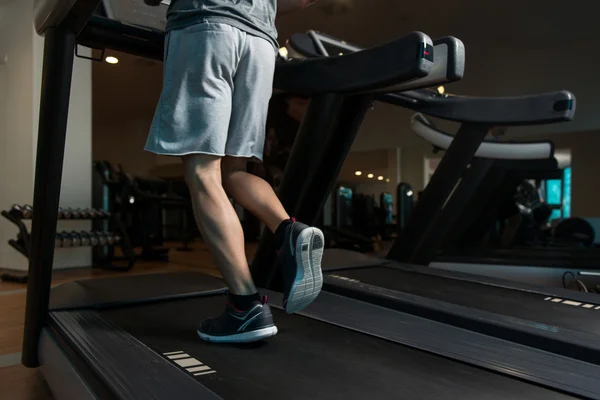 Exercising On A Treadmill Close-Up — Stock Photo, Image