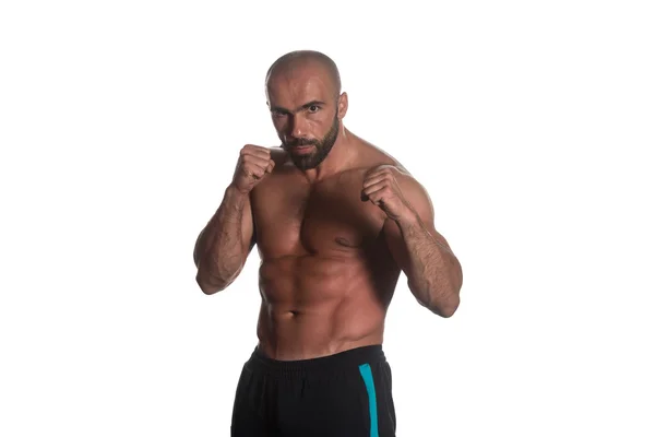 分離した白い背景の上のボクシング トレーニング — ストック写真