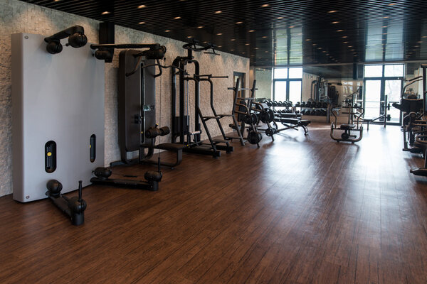 Large Modern Gym With Workout Equipment