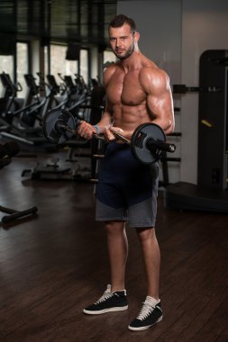 adam pazı ile Halter egzersiz jimnastik salonu