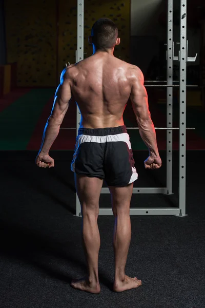 Handsome Bodybuilder Making Side Triceps Pose — Stock Photo, Image