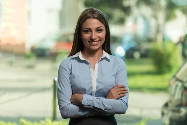 Business Woman Portrait - Crossed Arms — Stock Photo, Image