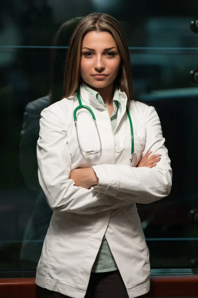 Medical Doctor Woman With Stethoscope In The Office — Stock Photo, Image