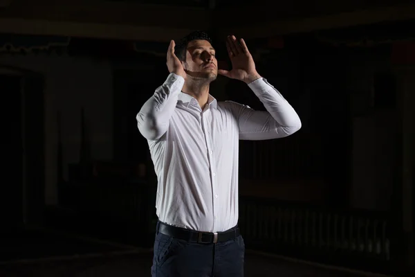 Young Muslim Guy Praying — Stock Photo, Image