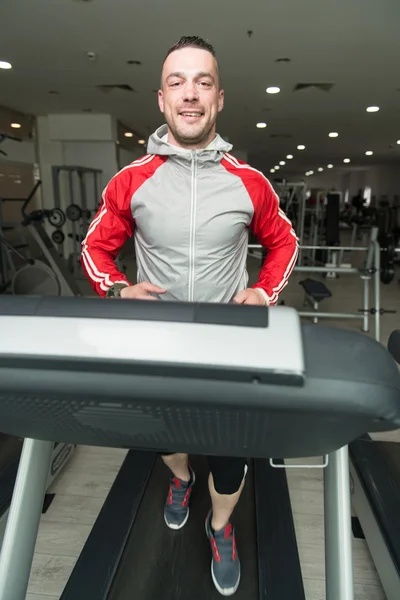 Young Man Exercising On A Treadmill — Stock Photo, Image