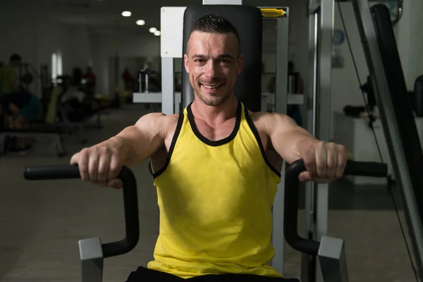 Chest Exercises On A Machine Royalty Free Stock Photos