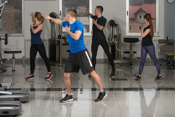 Gym People Stretching And Looking Very Happy — Stock Photo, Image