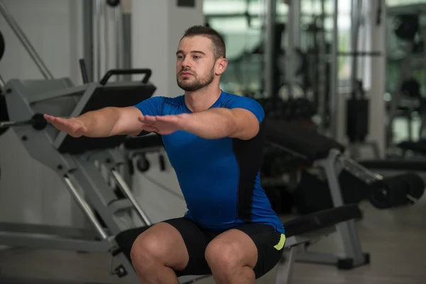 Personal Trainer Doing Exercise On Bosu Balance Ball — Stock Photo, Image