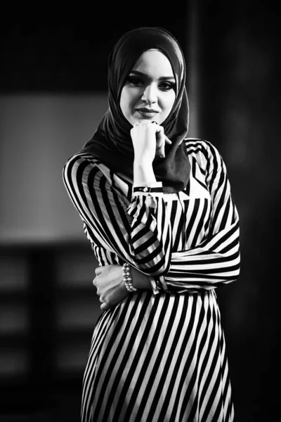 Young Muslim Woman Praying In Mosque