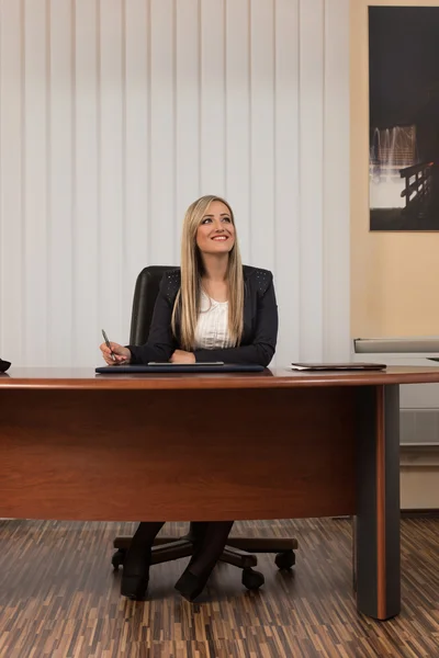 Happy Businesswoman In The Office — Stock Photo, Image