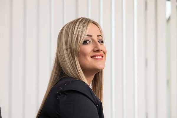 Photo Of Businesswoman Having Short Break — Stock Photo, Image