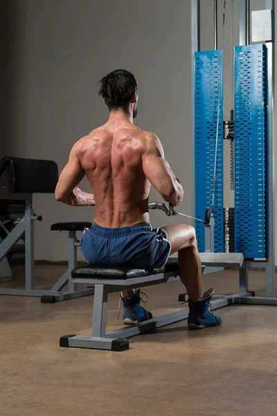 Healthy Young Man Doing Exercise For Back — Stock Photo, Image