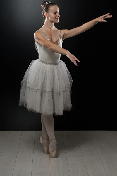 Porträtt av ballerinan i balett pose — Stockfoto