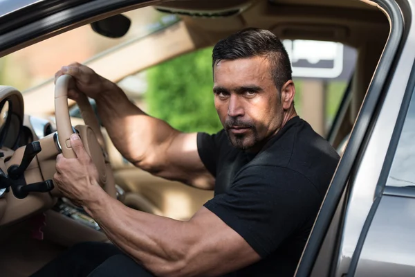 Man Driving His Car — Stock Photo, Image