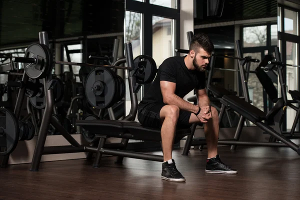 Resting Between Sets And Exercises — Stock Photo, Image