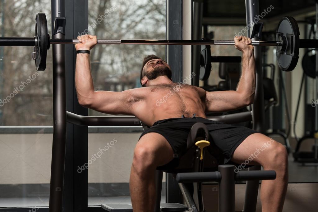 Single Barbell Chest Exercises Standing Simple Dumbbell Chest