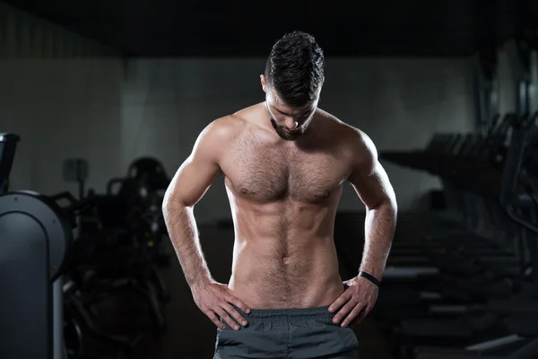 Handsome Man After Workout In Gym — Stock Photo, Image