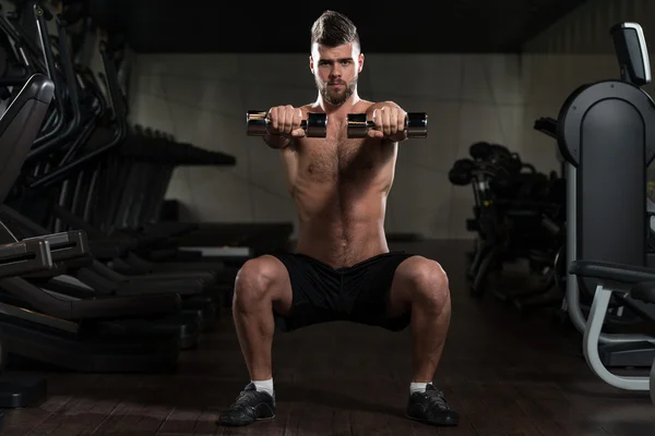 Dumbbell Squat — Stock Photo, Image