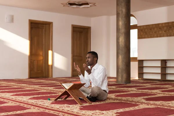 Young African Guy Praying — Stock Photo, Image