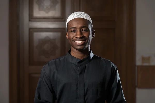Portrait Of A Black African Man In Mosque — Stock Photo, Image